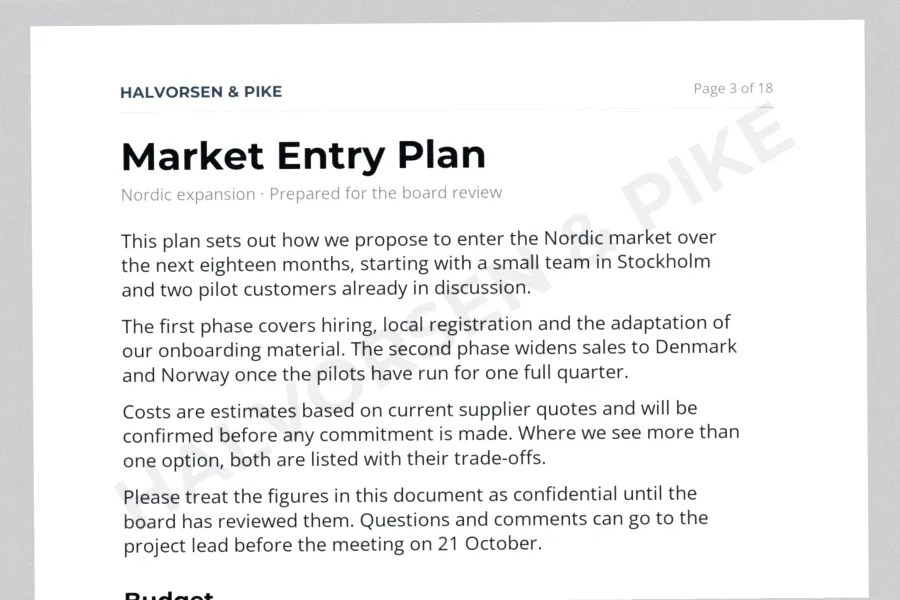 A simulated scan of the printed page where a 15% watermark is still visible behind the text