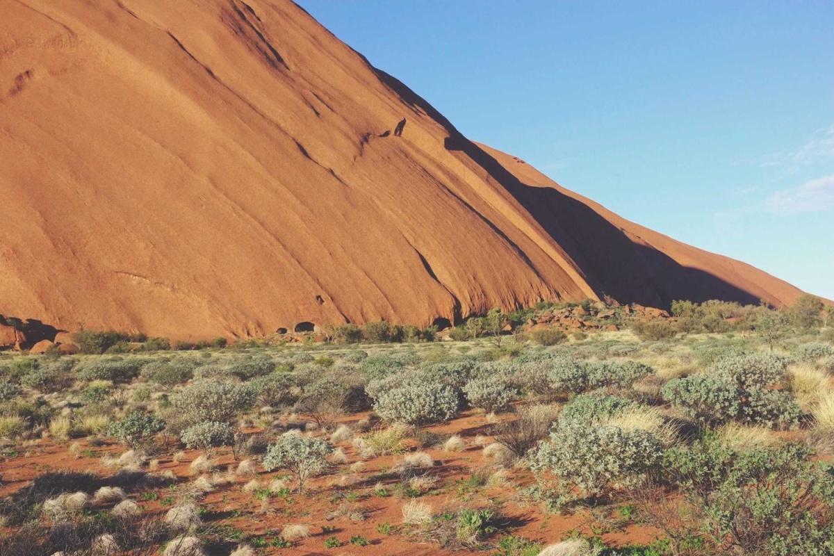 A red rock and desert scrub photo that looks completely unmarked