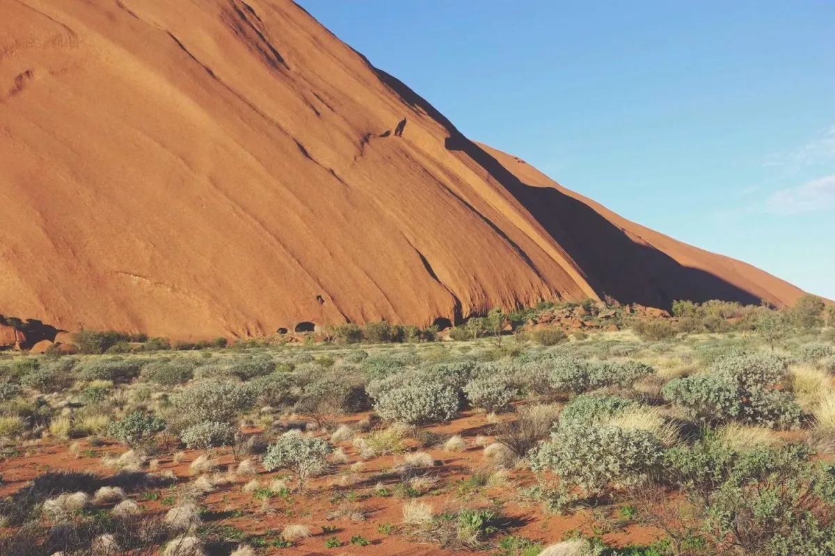 A red rock and desert scrub photo that looks completely unmarked