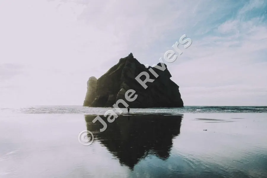 The same photo with the watermark tilted at 45 degrees