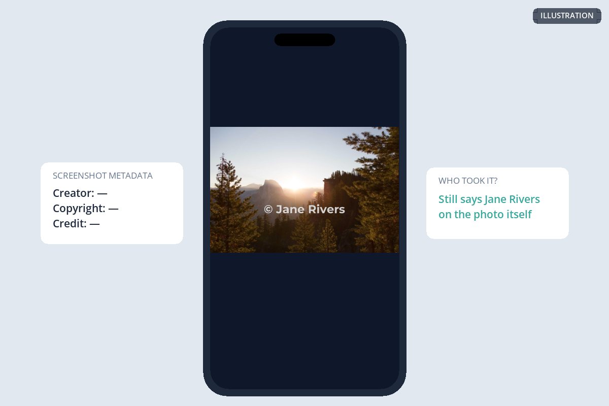 The same screenshot where a visible watermark still shows the photographer's name