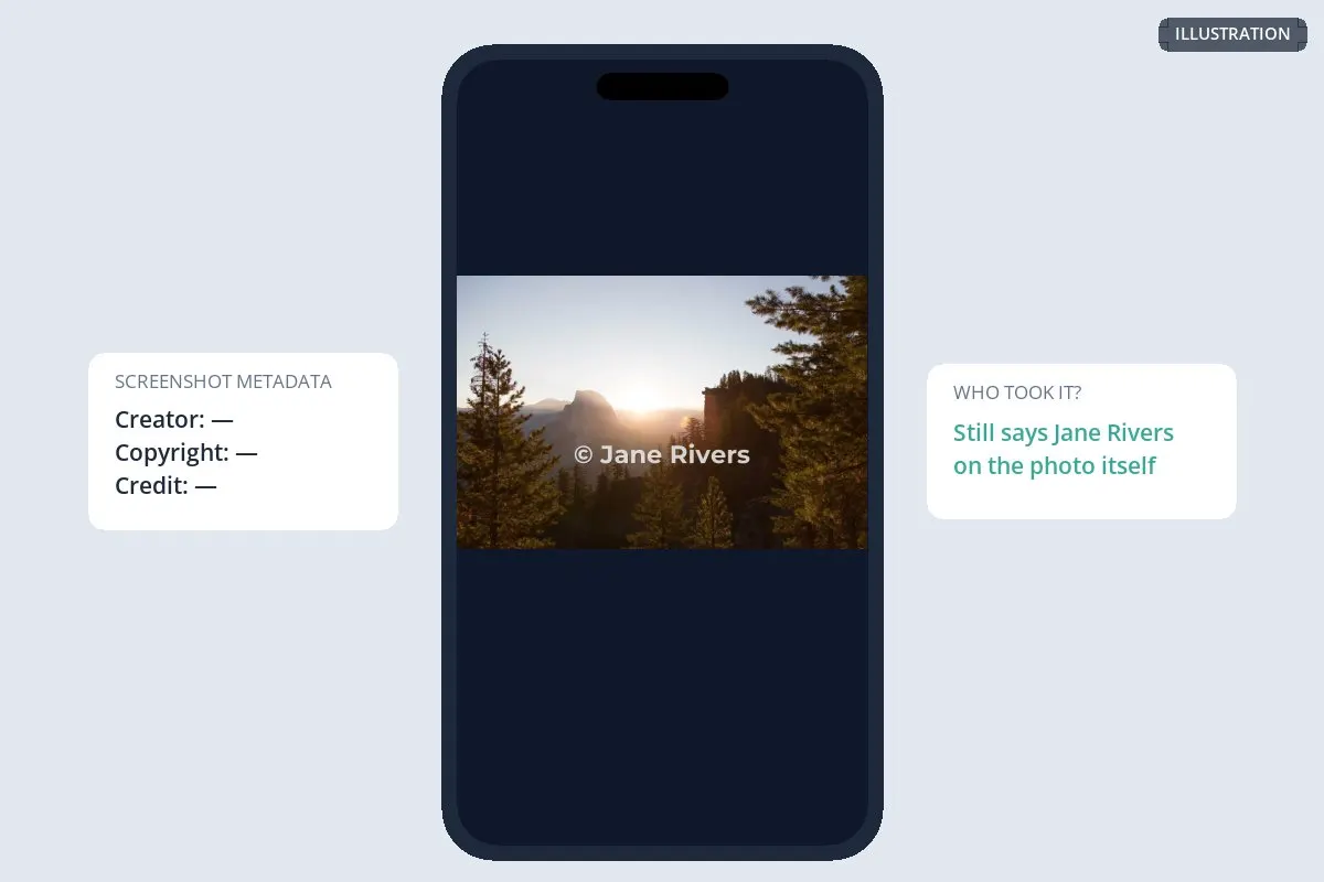 The same screenshot where a visible watermark still shows the photographer's name