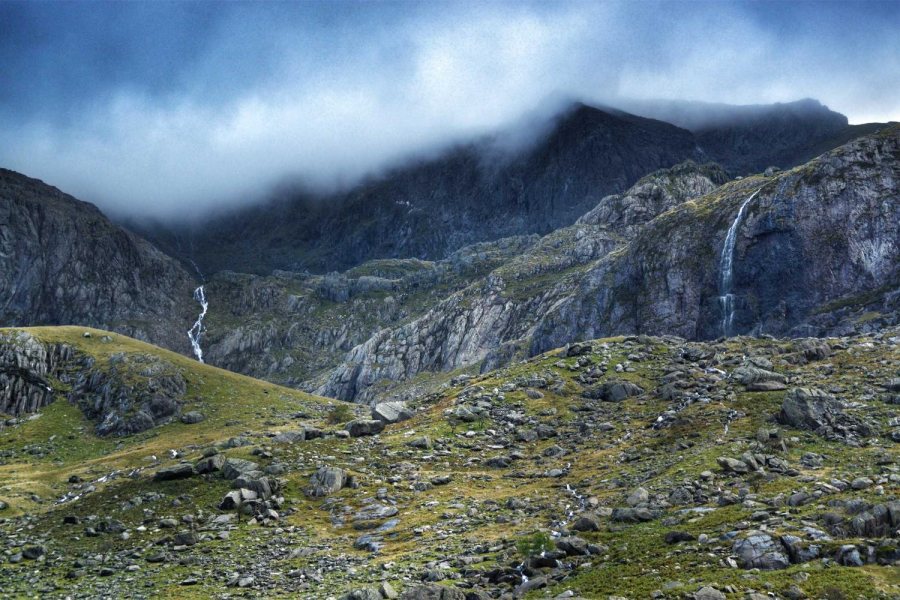 The same mountain photo flipped left to right