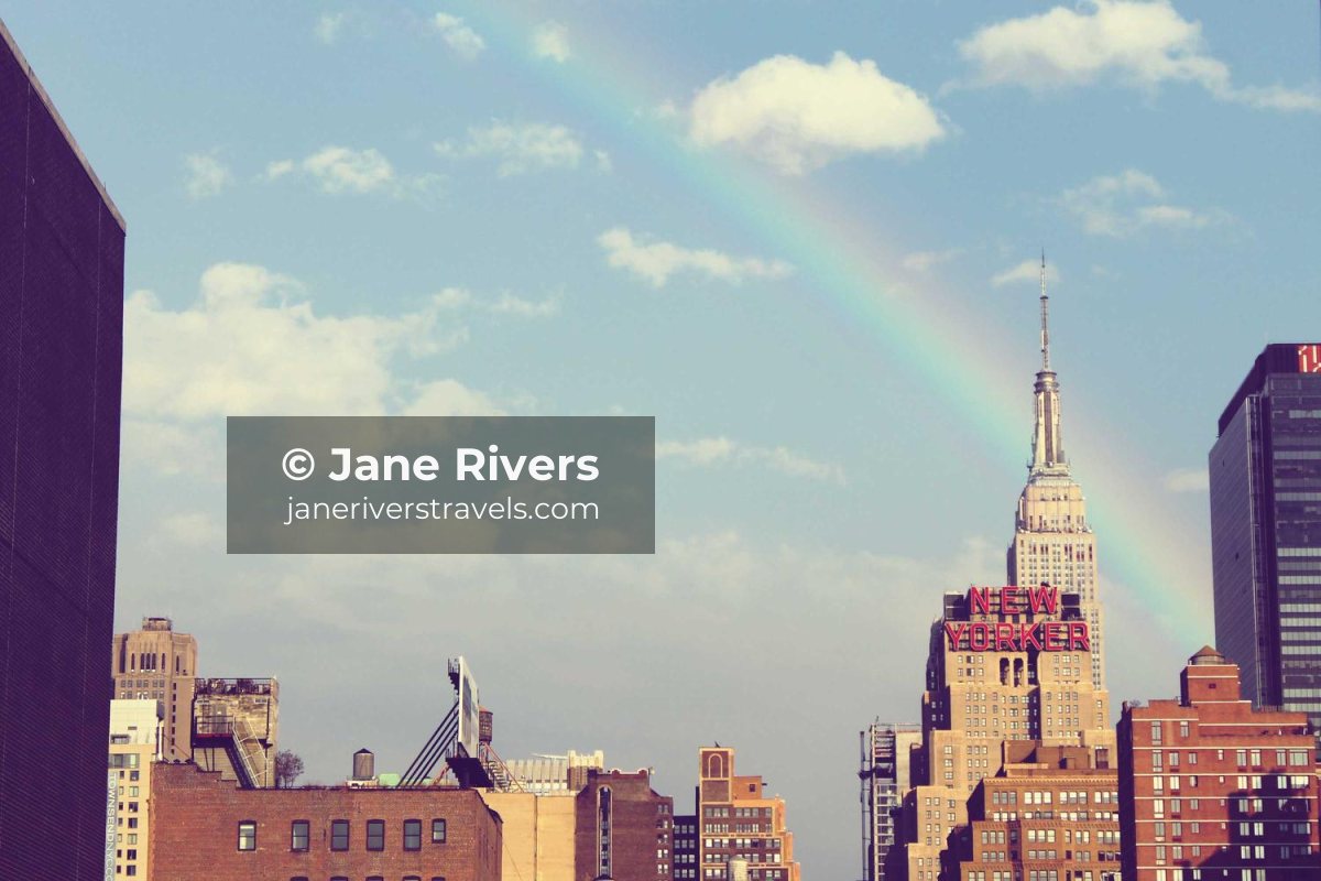 The same skyline with the name and the blog address as a two-line watermark