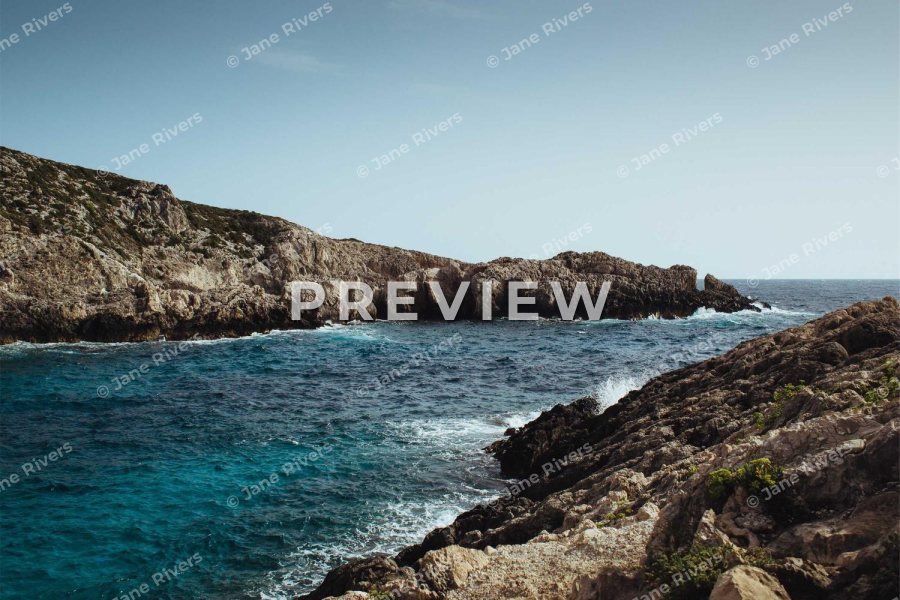 The same coastline with a faint tiled pattern and a PREVIEW mark