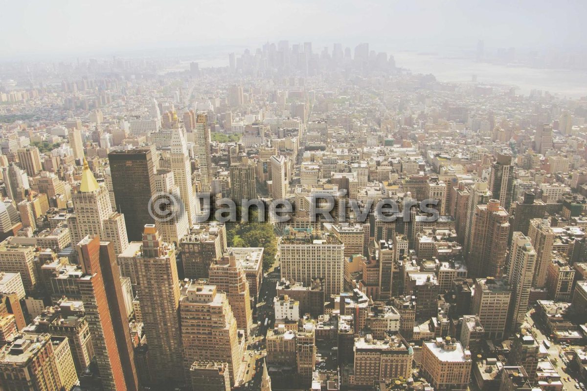 The same city photo with the same 35% watermark plus a soft shadow, now easy to read