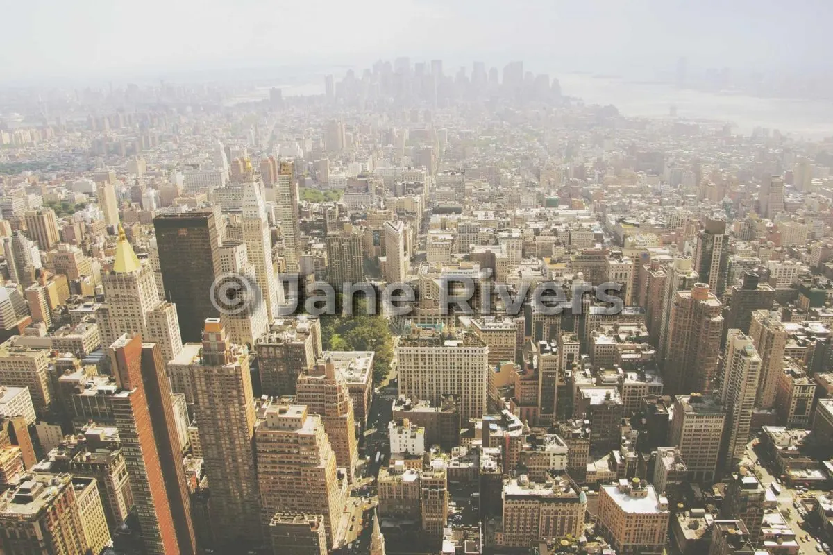 The same city photo with the same 35% watermark plus a soft shadow, now easy to read
