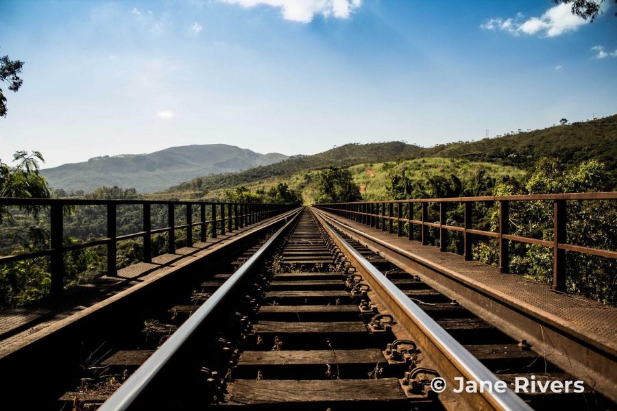 A railway bridge photo with a small Jane Rivers watermark in the bottom-right corner at 85% opacity