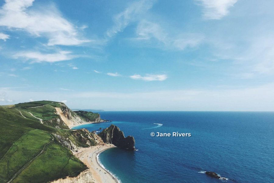 The same photo with a small, solid watermark 15% of the width