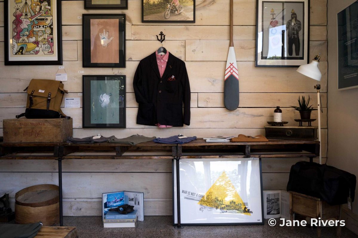 A shop interior with a copyright text watermark in the bottom-right corner, about a fifth of the width