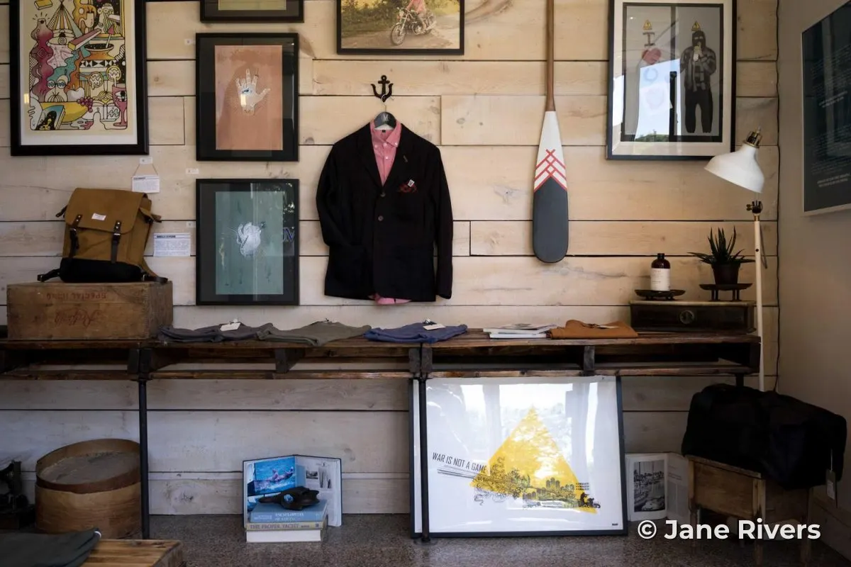 A shop interior with a copyright text watermark in the bottom-right corner, about a fifth of the width
