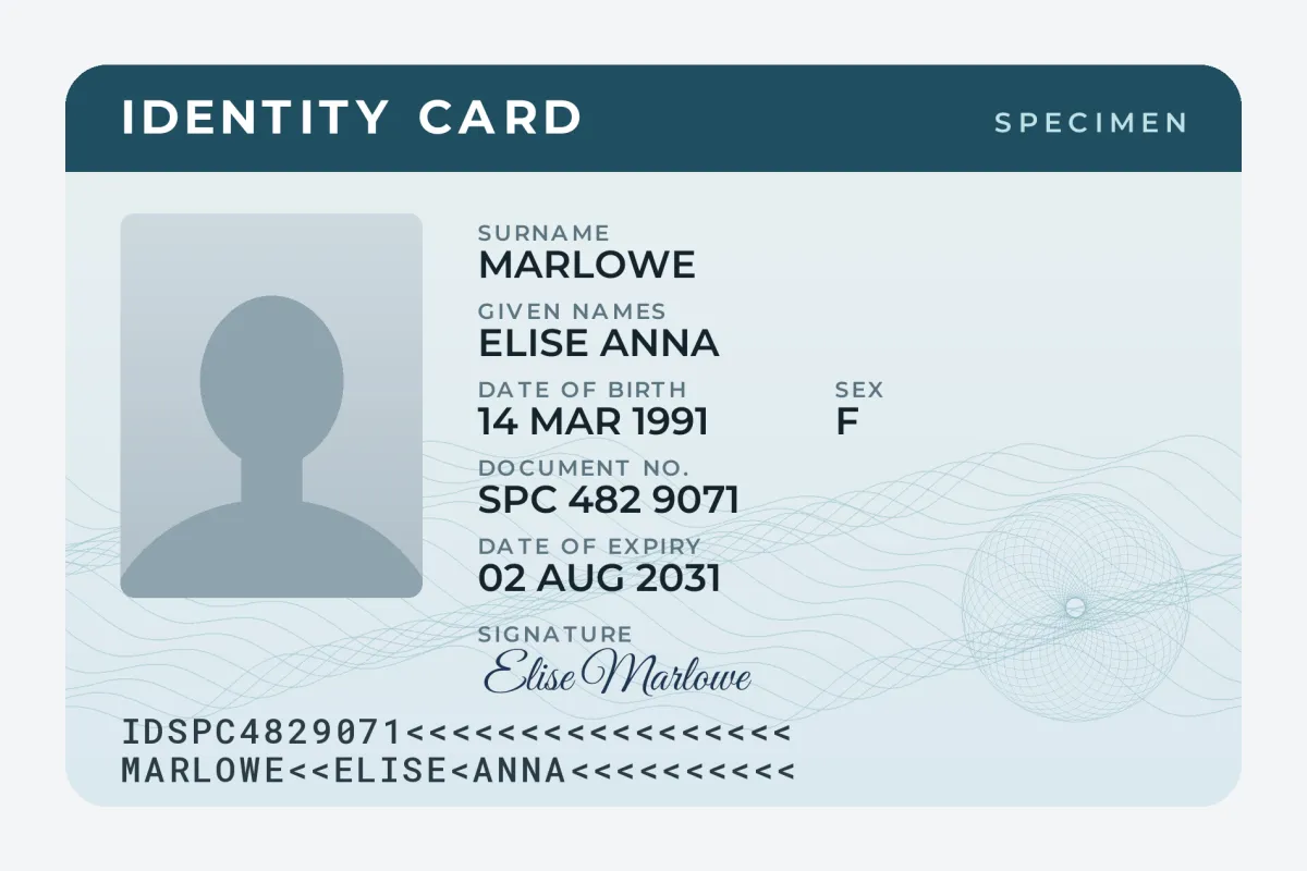 The specimen ID cropped tight to the card with no watermark left on it