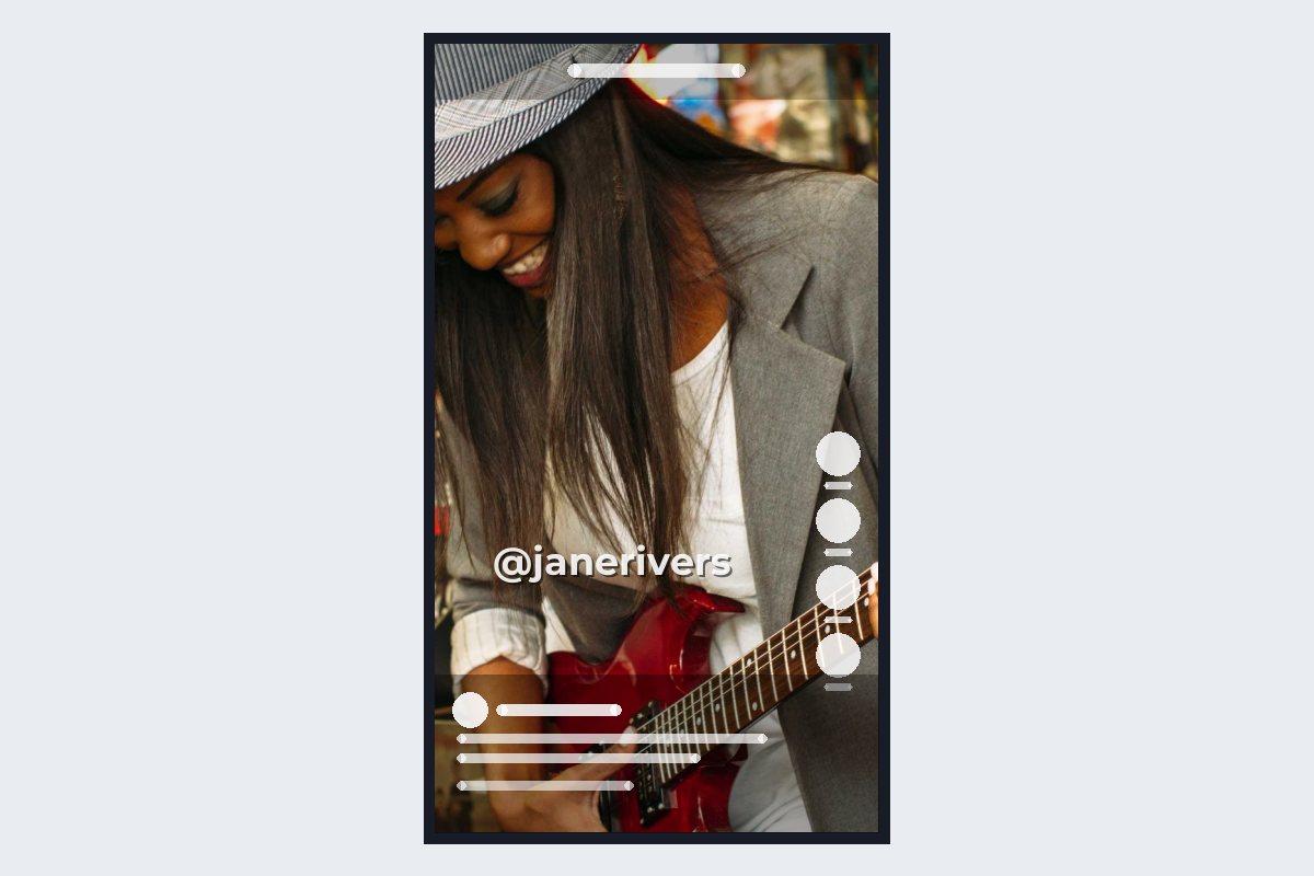 The same vertical video with the watermark placed left of center, above the caption area