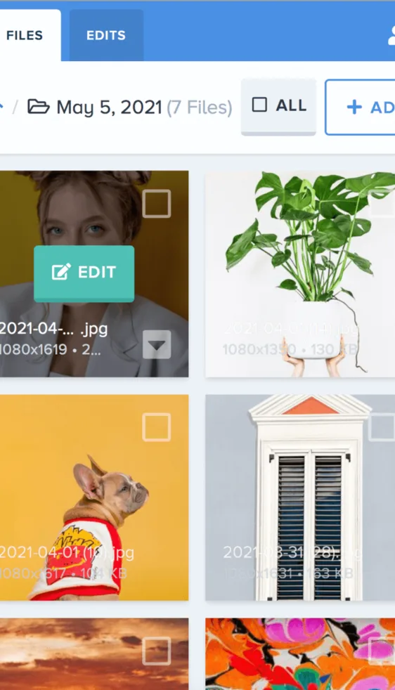Organize your files on mobile
