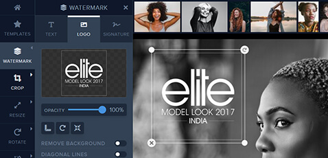 Upload watermark to use as logo